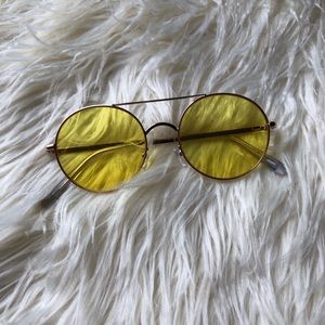 Yellow Round Sunglasses